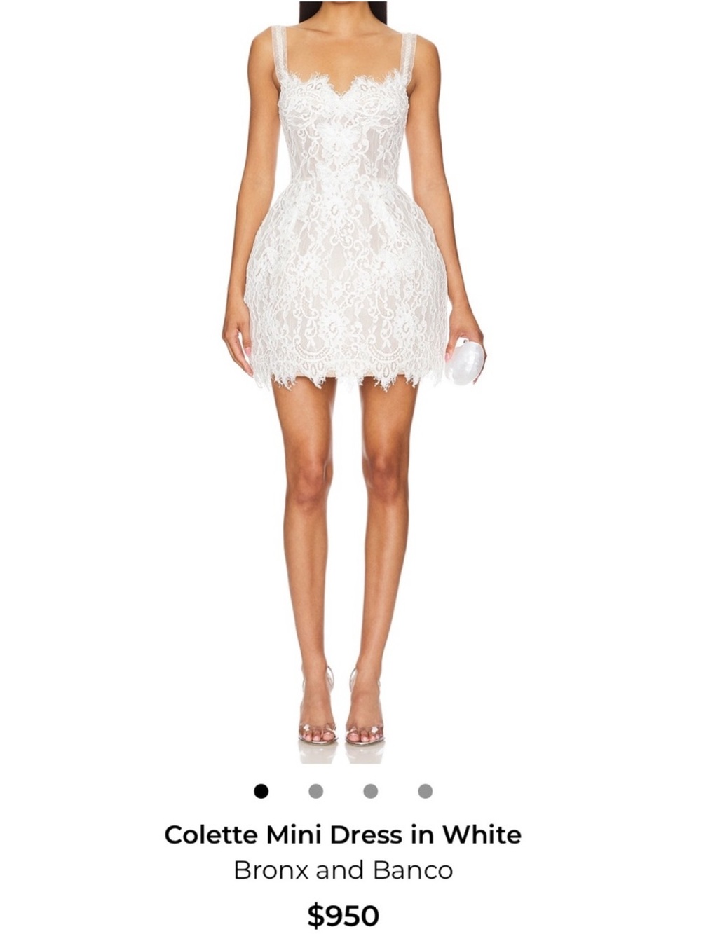 NWOT Bronx and Banco Colette White Lace Mini Dress Sz XS - Picture 5 of 8